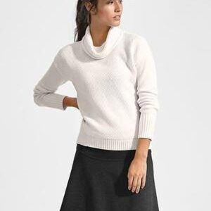 Athleta Breckenridge Cream Cowl Neck Sweater